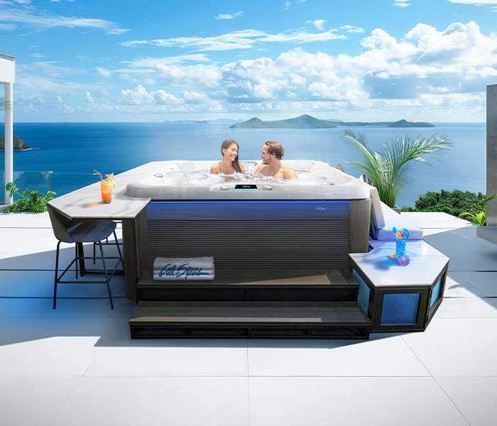 Calspas hot tub being used in a family setting - Sammamish